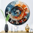 thumbnail image 1 of Designart "Dynamic VORTEX" Abstract Spirals Oversized Wall Clock, 1 of 5