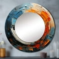 thumbnail image 1 of Designart "Dynamic VORTEX" Abstract Spirals Rund Mirror For Wall Decor - Large Orange Round Print Mirror - Round Modern Mirror 23" x 23" Inch - Wall Mounted Round Large Mirror, 1 of 5