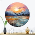 thumbnail image 1 of Designart "EFlowal Terrain II" Abstract Impressionism Oversized Wall Clock, 1 of 5