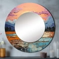 thumbnail image 1 of Designart "EFlowal Terrain II" Abstract Landscapes Rund Mirror For Wall Decor - Large Yellow Round Printed Mirror - Modern Round Mirror 23" x 23" Inch, 1 of 6