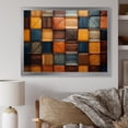 thumbnail image 1 of Designart "Earth Colors Tiles in Colorful Patterns VI" Geometric Framed Wall Art Decor - Bohemian Multicolor Boho Mosaic Entryway Framed Wall Art Print, 1 of 6