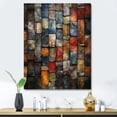 thumbnail image 1 of Designart "Earth Colors Tiles in Colorful Patterns I" Geometric Canvas Wall Art - Modern Colorful Abstract Tile Bedroom Canvas Wall Art, 1 of 6