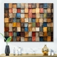 thumbnail image 1 of Designart "Earth Colors Tiles in Colorful Patterns III" Extra Large Geometric Wall Art - Bohemian Multicolor Boho Mosaic Hallway Wall Art Decor, 1 of 4