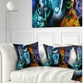 thumbnail image 1 of Designart Earth Fire Air and Water - Contemporary Portrait Throw Pillow - 18x18, 1 of 5
