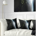 thumbnail image 1 of Designart Earth View with Day and Night Effect - Abstract Throw Pillow - 16x16, 1 of 5