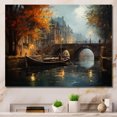 thumbnail image 1 of Designart "Earth-toned Misty Watercourse " Canals Canvas Print, 1 of 5