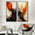 thumbnail image 1 of Designart "Earthly Conversations Dynamic Shapes VI" Abstract Shapes Framed Wall Art Set Of 2 - Transitional Black Gallery Wall Frame Set For Home Decor, 1 of 6