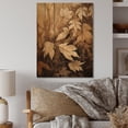 thumbnail image 1 of Designart "Earthy Foliage Balance III" Floral Print on Natural Pine Wood, 1 of 5