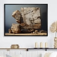 thumbnail image 1 of Designart "Earthy Geode Minimalist Appeal" Stone Geode Floater Framed Canvas Art Print, 1 of 5
