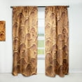thumbnail image 1 of Designart 'Earthy Gold Brown Concentric Paint Rings' Mid-Century Modern Curtain Panel, 1 of 5