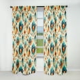 thumbnail image 1 of Designart "Earthy Nomadic Artwork" Boho Blackout Curtain Single Panel, 1 of 4