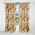 thumbnail image 1 of Designart "Earthy Nomadic Artwork II" Boho Blackout Curtain Panels, 1 of 4