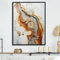 thumbnail image 1 of Designart "Earthy Orange Geode Minimalism" Stone Geode Floater Framed Canvas Prints, 1 of 5