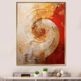 thumbnail image 1 of Designart "Earthy Red Pottery Spirals" Abstract Spirals Floater Framed Wall Art Prints, 1 of 5