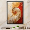 thumbnail image 1 of Designart "Earthy Red Pottery Spirals" Abstract Spirals Picture Framed Wall Art Prints, 1 of 5