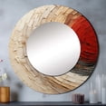 thumbnail image 1 of Designart "Earthy Red Pottery Spirals I" Abstract Spirals Rund Mirror For Wall Decor - Large Beige Round Printed Mirror -Modern Round Living Room Mirror - 23" x 23", 1 of 7