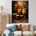 thumbnail image 1 of Designart "Earthy Umber Djembe Adventure" Music Wall Decor, 1 of 7