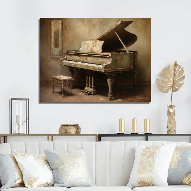Designart "Echoes Of Pianos Past" Music Wall Decor