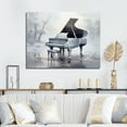 thumbnail image 1 of Designart "Echoes Of The Winter Grey Piano" Music Canvas Art Print, 1 of 7