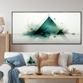 Designart "Echoes of Pyramid Green Abstract Harmony V" Extra Large