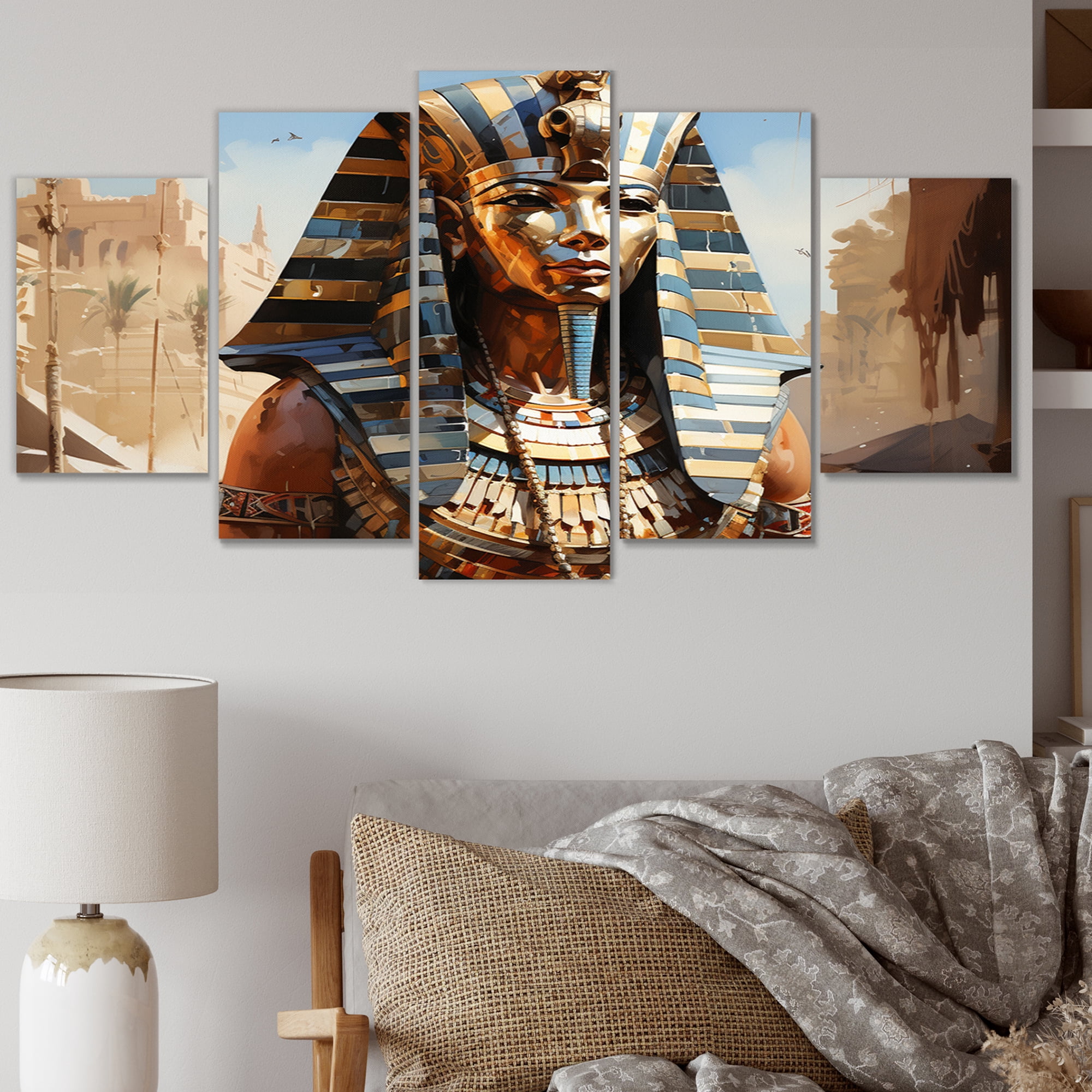 Designart "Echoes of Ancient Egypt" Egypt Metal Wall Art Set - Walmart.com