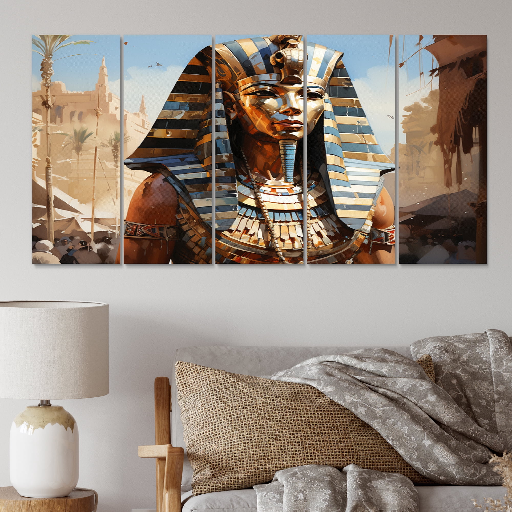 Designart "Echoes of Ancient Egypt" Egypt Metal Wall Art Set - Walmart.com