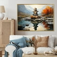thumbnail image 1 of Designart "Echoes of the Spiritual Stone I" Landscapes Floater Framed Canvas Wall Art, 1 of 7