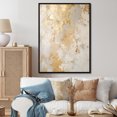 thumbnail image 1 of Designart "Effervescent Beige And Gold Imaginings" Abstract Floater Framed Wall Art Living Room, 1 of 5