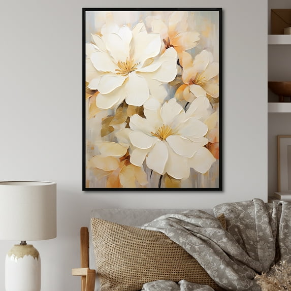 Designart "Effortless Natural Charm I" Rhododendron Floater Framed Wall Decor
