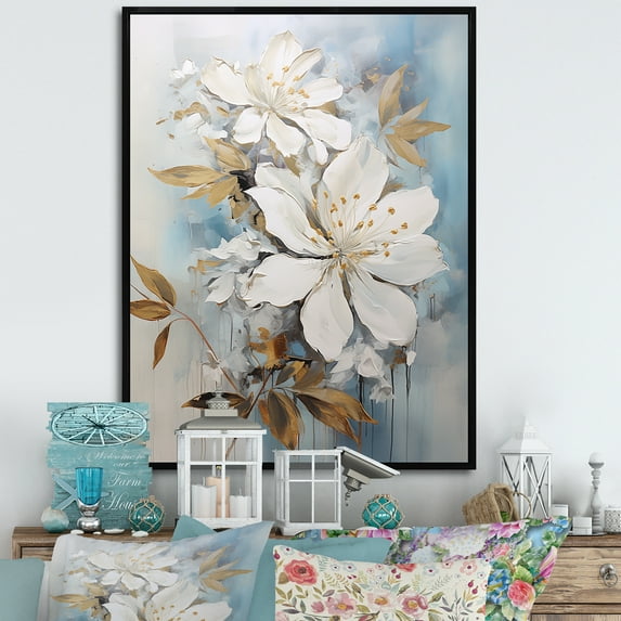 Designart "Effortless Natural Charm" Rhododendron Floater Framed Canvas Prints