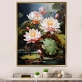 thumbnail image 1 of Designart "Egypt Lotus flowers II" Floral Floater Framed Wall Decor, 1 of 7