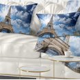 thumbnail image 1 of Designart Eiffel Under Blue Sky - Skyline Photography Throw Pillow - 12x20, 1 of 5