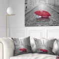 thumbnail image 1 of Designart Eiffel View from Paris Street - Cityscape Photo Throw Pillow - 18x18, 1 of 5