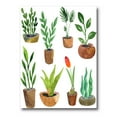 thumbnail image 1 of Designart ' Eight House Plants In Claypots ' Traditional Canvas Wall Art Print, 1 of 4