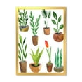 thumbnail image 1 of Designart 'Eight House Plants In Claypots' Traditional Framed Art Print, 1 of 4