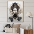thumbnail image 1 of Designart "Eightfold Path Grey Buddhism" Buddhism Floater Framed Wall Decor, 1 of 7