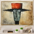 thumbnail image 1 of Designart "El Hombre Coral Beige Art from Mexico III" Mexican Art Floater Framed Wall Decor, 1 of 7