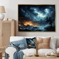 thumbnail image 1 of Designart "Electric Dance of the Storm II" Landscapes Floater Framed Canvas Print, 1 of 7