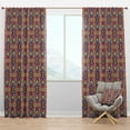 thumbnail image 1 of Designart 'Electro Boho Color Trend Pattern' Bohemian & Eclectic Blackout Curtain Panel, 1 of 4