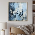 thumbnail image 1 of Designart "Elegance Amidst Blue Ferns" Ferns Floater Framed Canvas Wall Art, 1 of 5