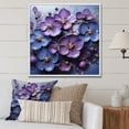 thumbnail image 1 of Designart "Elegance Fit For Royalty" Violets Floater Framed Canvas Prints, 1 of 5