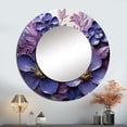 thumbnail image 1 of Designart "Elegance Fit for Royalty II" Violets Purple Large Round Mirror - Round Bedroom Mirror Wall Decor - Traditional Round Printed Mirror - 23" x 23", 1 of 6