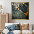 thumbnail image 1 of Designart "Elegance of Golden and Green Terrazzo Marble II" Abstract Framed Wall Art Decor - Modern Green Abstract Marble Bedroom Framed Canvas Wall Art, 1 of 6