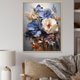 thumbnail image 1 of Designart "Elegance In A Gilded Bouquet Of Pansies I" Pansies Floater Framed Wall Art Prints, 1 of 5