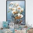 thumbnail image 1 of Designart "Elegance In Beige And Gold Orchids II" Orchids Floater Framed Canvas Art Print, 1 of 5