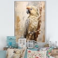 thumbnail image 1 of Designart "Elegance In Beige Parrot Feathers I" Parrot Floater Framed Wall Art Prints, 1 of 5