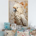thumbnail image 1 of Designart "Elegance In Beige Parrot Feathers II" Parrot Floater Framed Wall Decor, 1 of 5