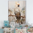 thumbnail image 1 of Designart "Elegance In Beige Parrot Feathers" Parrot Floater Framed Canvas Prints, 1 of 5