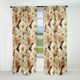 thumbnail image 1 of Designart "Elegance In Rustic Brocade III" Floral Blackout Curtain Panels, 1 of 4