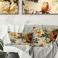 thumbnail image 1 of Designart "Elegance In Rustic Brocade VI" Floral Printed Throw Pillow, 1 of 5